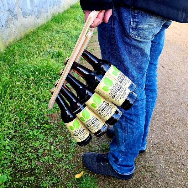 Bierträger aus Birkenholz "Platz für bis zu 8 Flaschen"