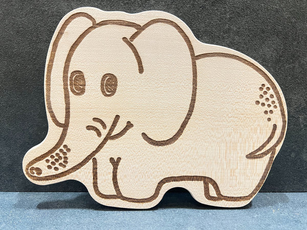 Elefanten Vesperbrett für Kinder aus Holz - Produziert in Deutschland